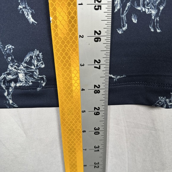 Bad Birdie Polo Shirt Mens Medium Dk Navy Yeehaw Golf Cowboy Western Stretch NWT - Picture 8 of 9
